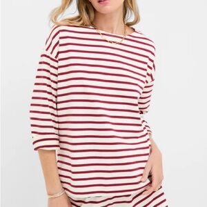 Tuckernuck Striped Red and White Women's Top